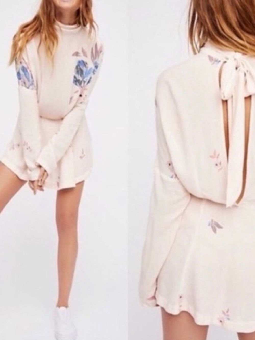 Free People Tunic Dress Gemma Open Back NWT Small